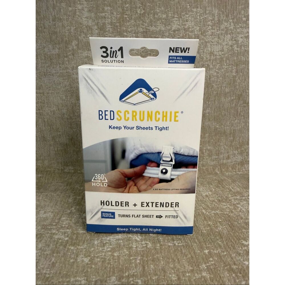 NWT Bed Scrunchie 360 Degree Heavy Duty Gripper Bed Sheet Holder Extender Strap
